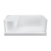 Swiss Madison Aquatique 60" x 32" Right Drain, Shower Base - SM-SB538W - Backyard Provider